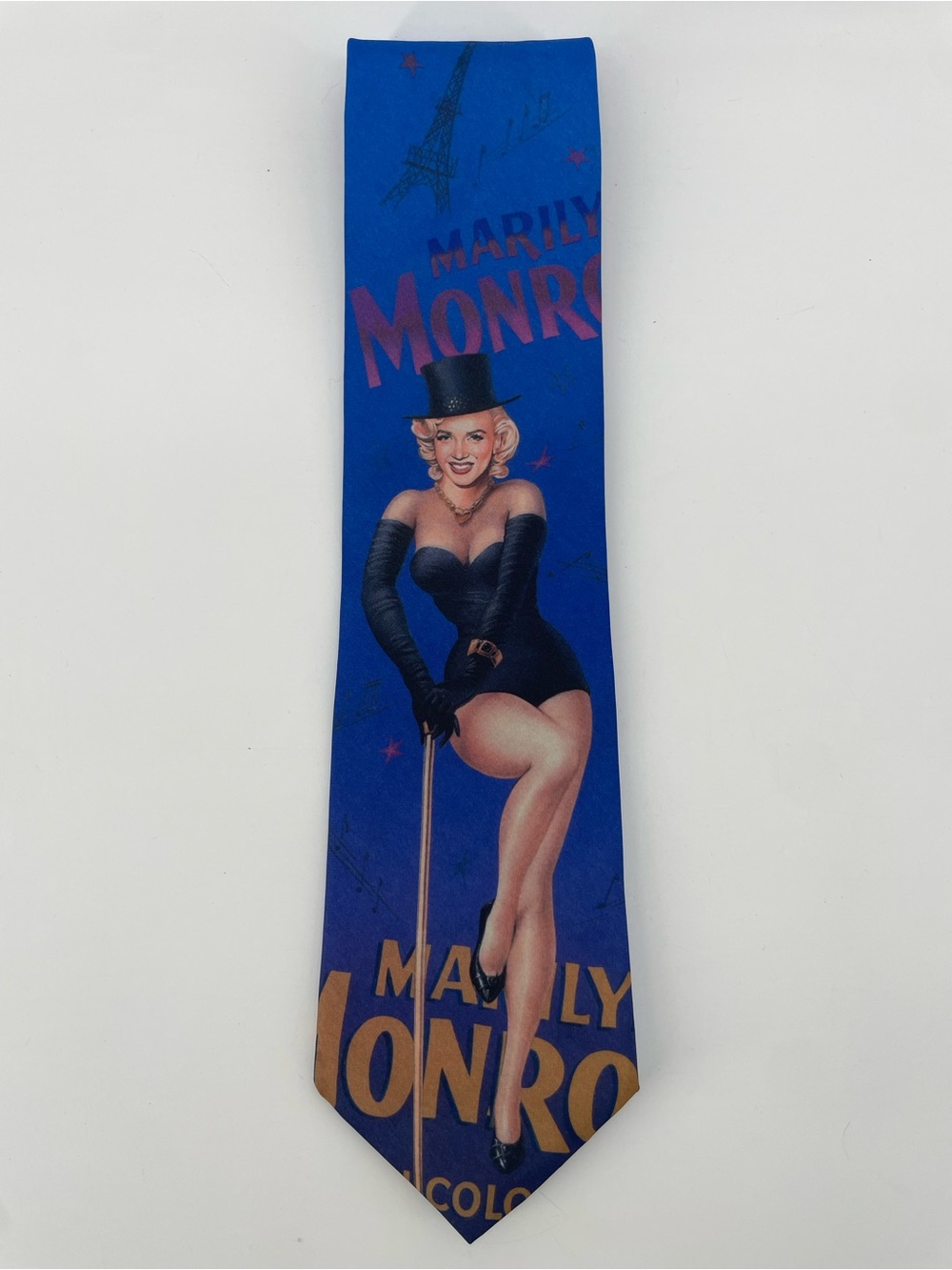 Vintage 1994 Ralph Marlin Marilyn Monroe Technicolor Blue Novelty Tie